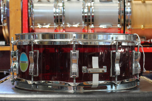 1970's Ludwig 5"x14" Vistalite Snare drum in Red