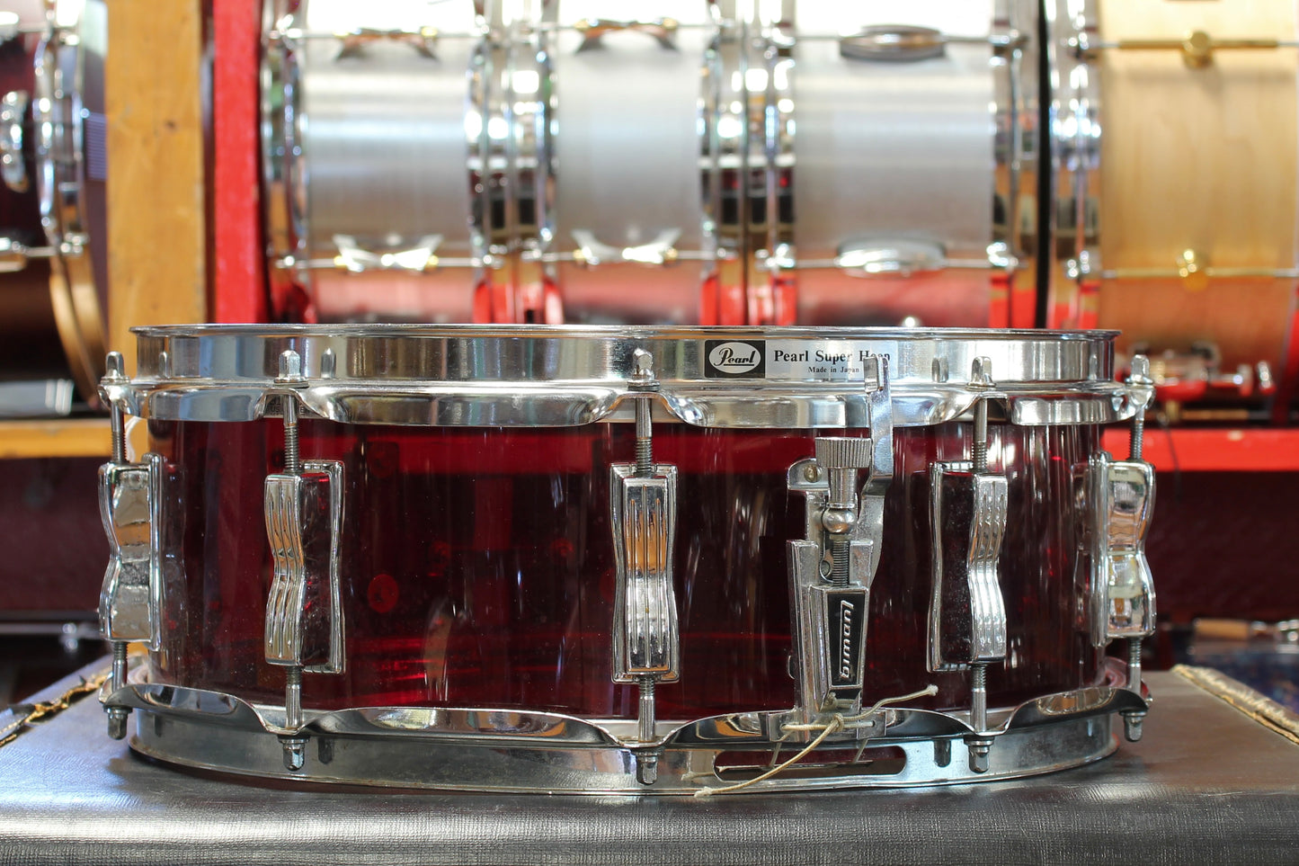 1970's Ludwig 5"x14" Vistalite Snare drum in Red