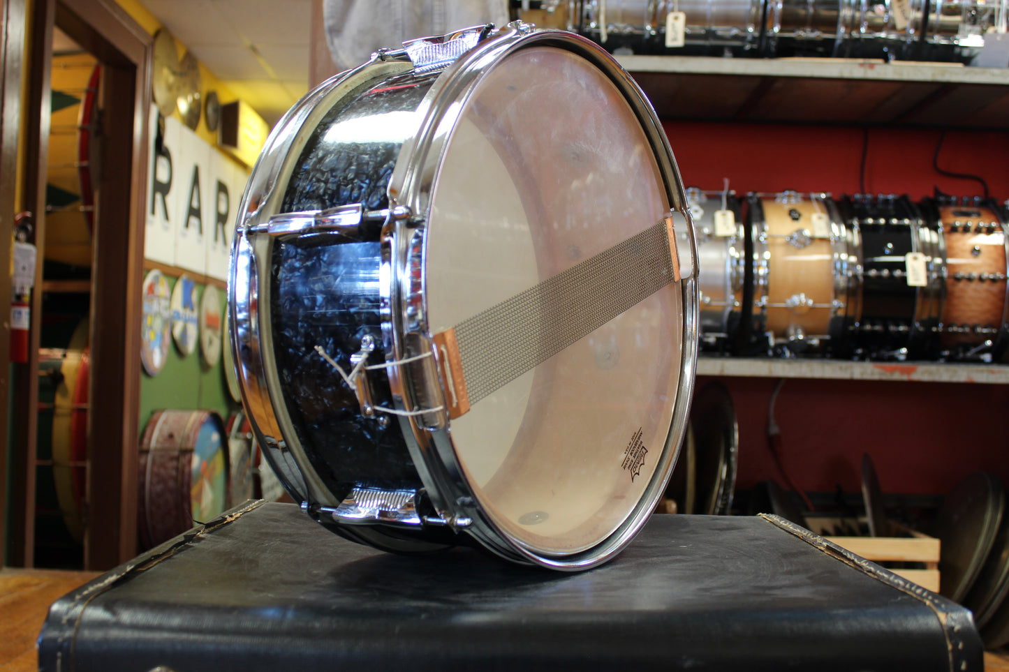1960s Beverley 5x14 Snare Drum in Black Diamond Pearl