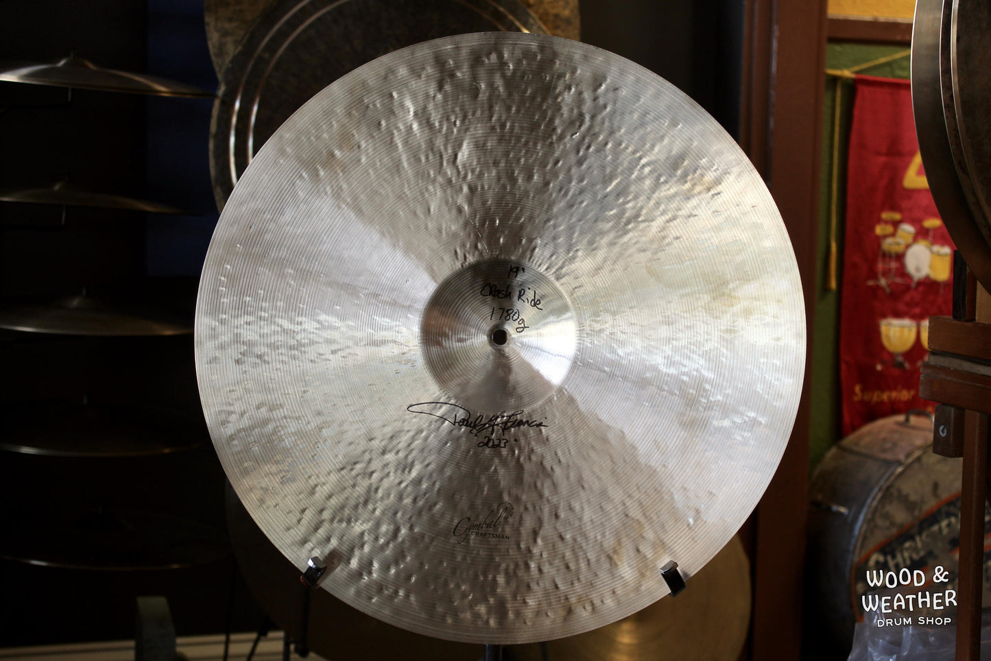 Cymbal Craftsman 19" Hand Hammered Crash Ride Cymbal 1780g