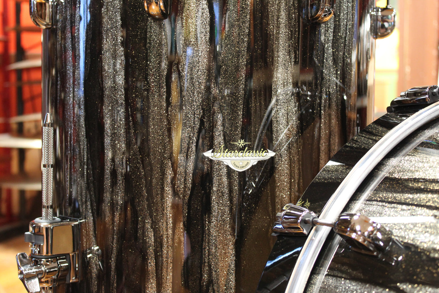 Tama Starclassic Maple in Black Clouds & Silver Linings 14x22 16x16 9x13