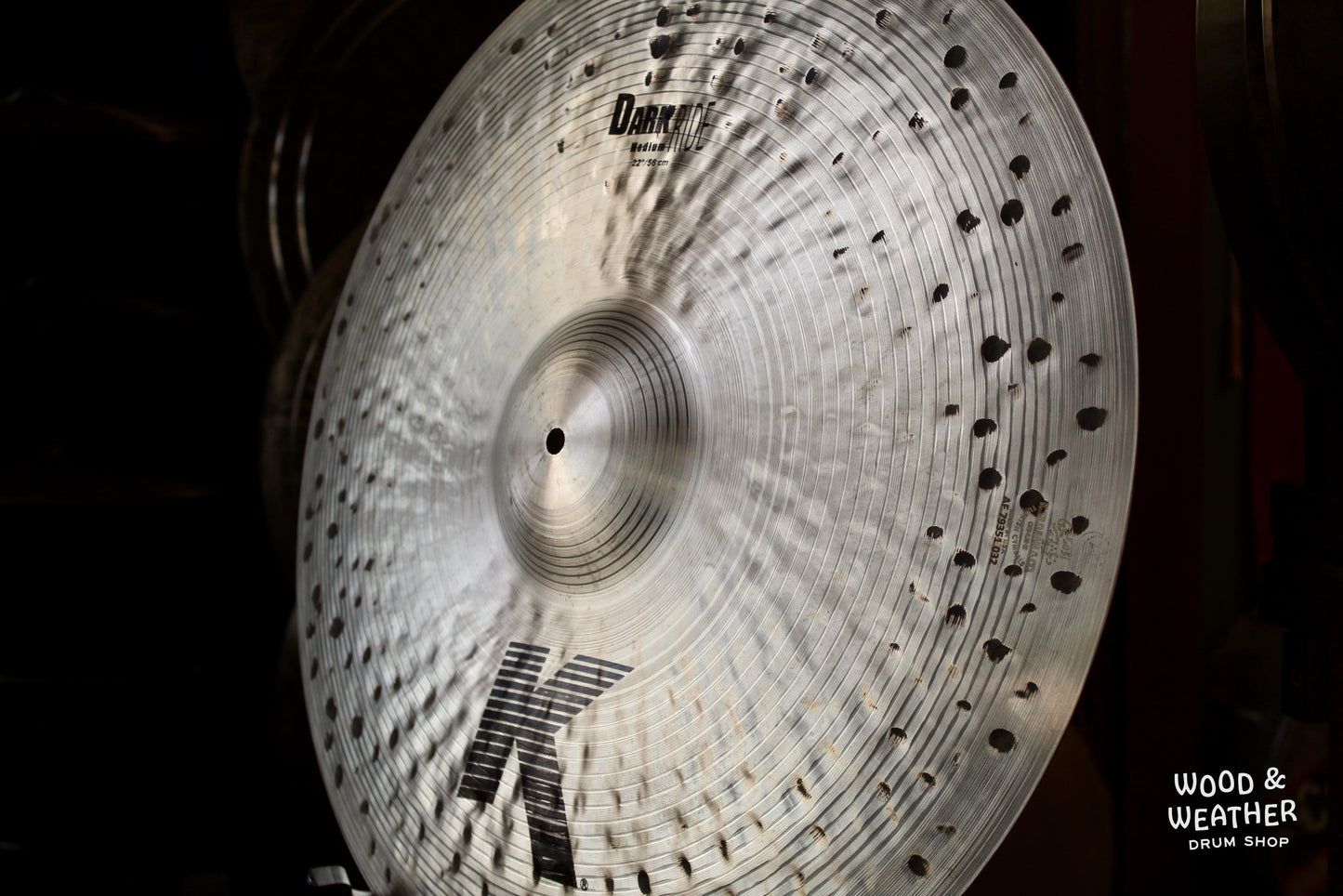 Used Zildjian 22" K Dark Medium Ride Cymbal 3050g
