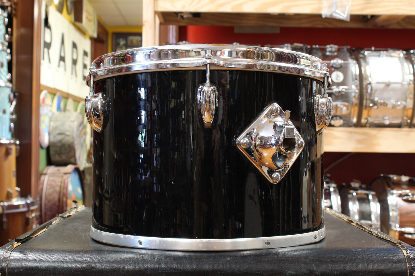 1970s Slingerland Pop Outfit In Black Beauty 14x22 8x12 9x13 14x16