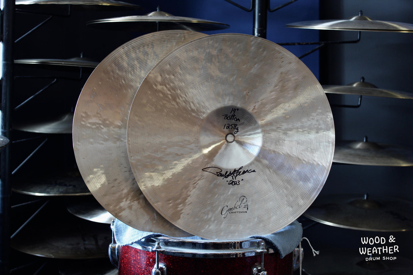 Cymbal Craftsman 14" Hand Hammered Hi-Hat Cymbals 1070/1258g