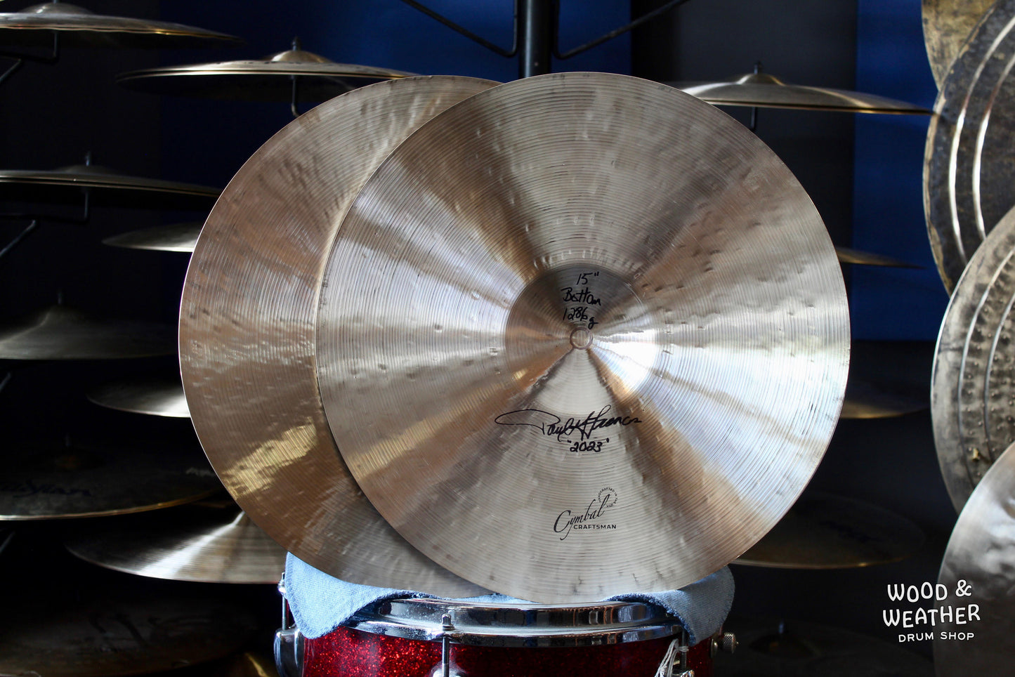 Cymbal Craftsman 15" Hand Hammered Hi-Hat Cymbals 1182/1286g