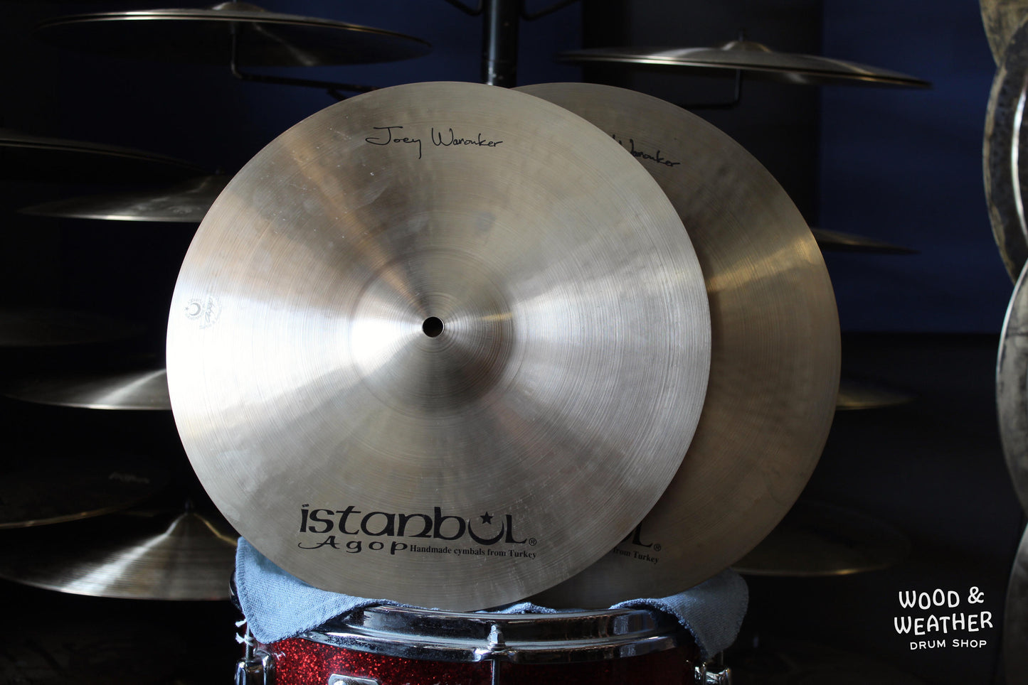 Used Istanbul Agop 14" Joey Waronker Signature Hi-Hat Cymbals 785/1090g
