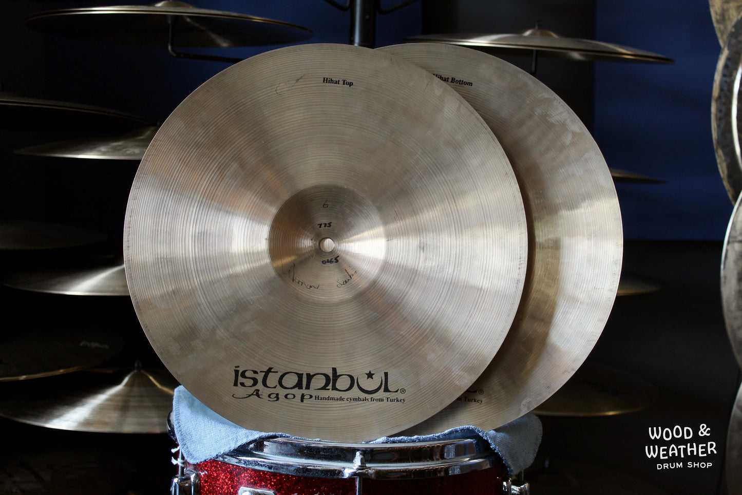 Used Istanbul Agop 14" Joey Waronker Signature Hi-Hat Cymbals 785/1090g