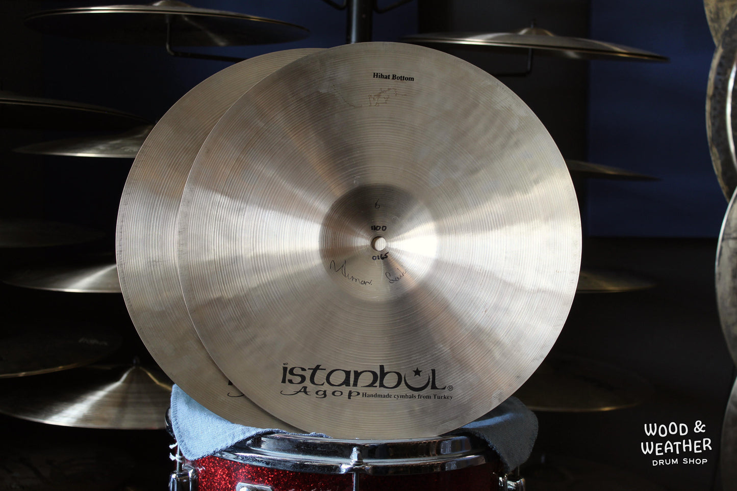 Used Istanbul Agop 14" Joey Waronker Signature Hi-Hat Cymbals 785/1090g