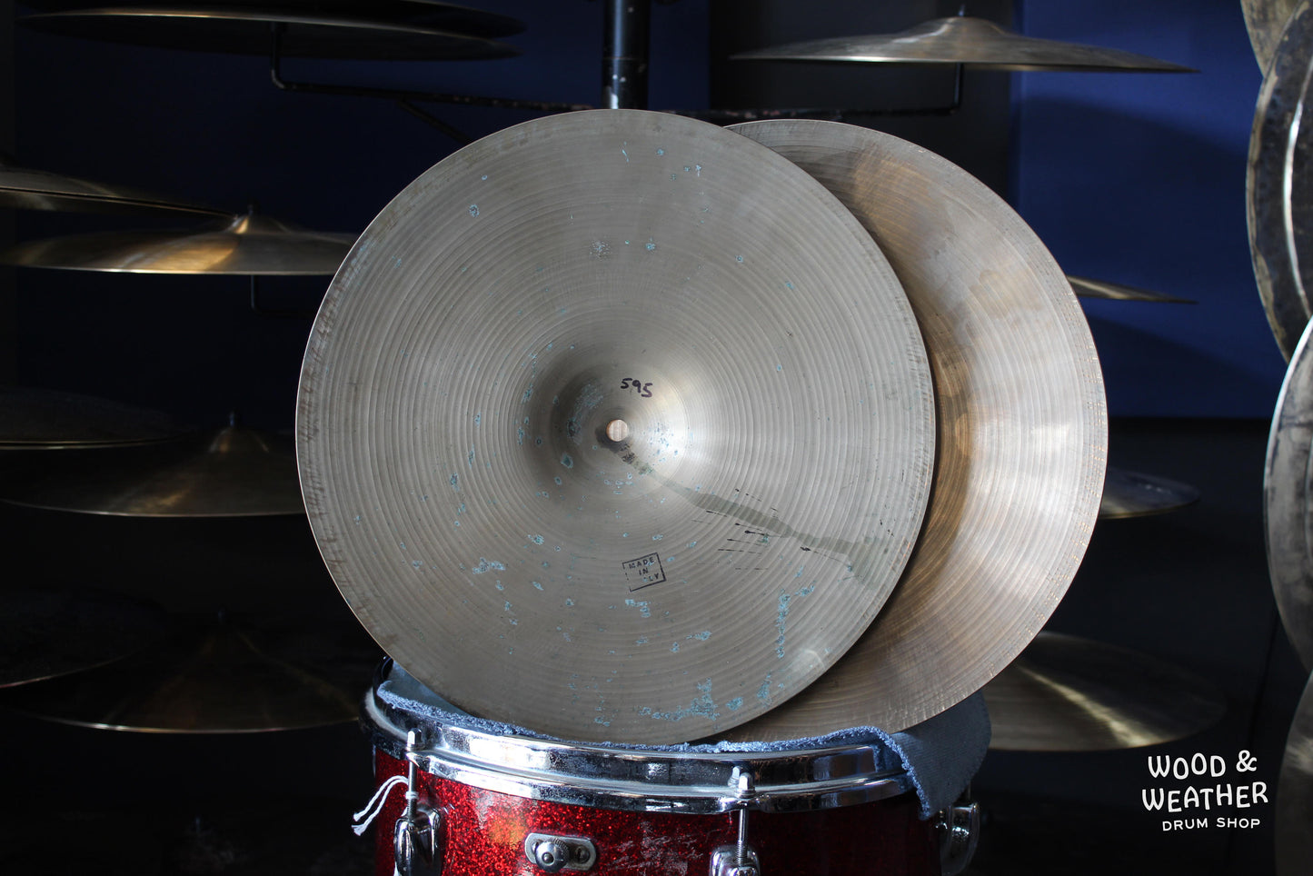 1950s Pasha 13" Paper Thin Hi-Hat Cymbals 595/610g