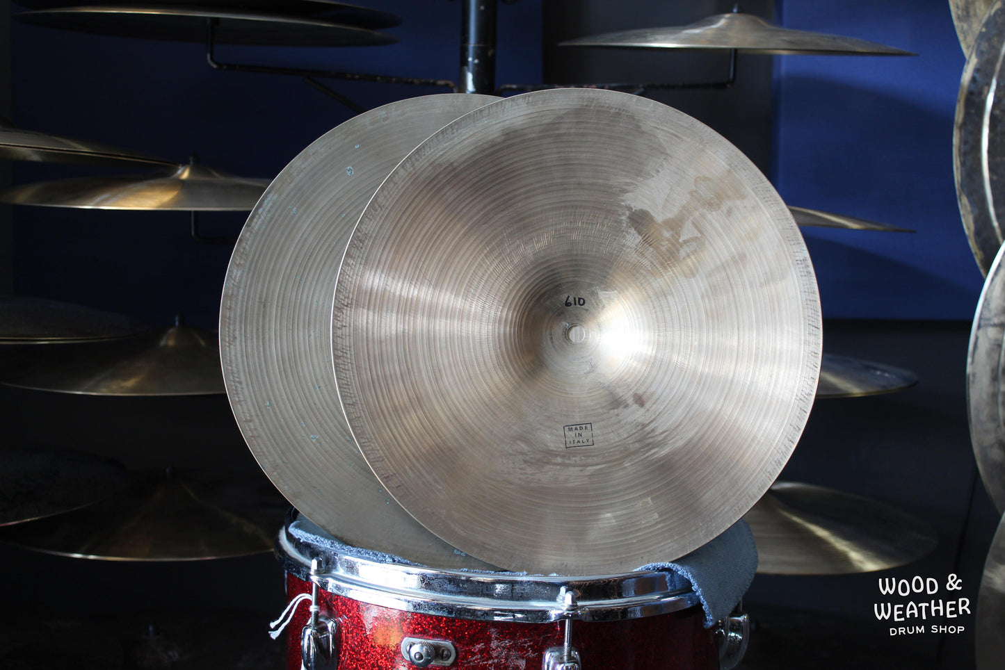 1950s Pasha 13" Paper Thin Hi-Hat Cymbals 595/610g