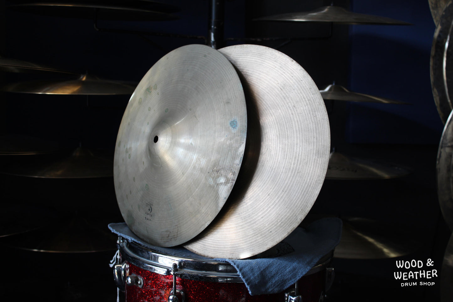 1950s Pasha 13" Paper Thin Hi-Hat Cymbals 595/610g