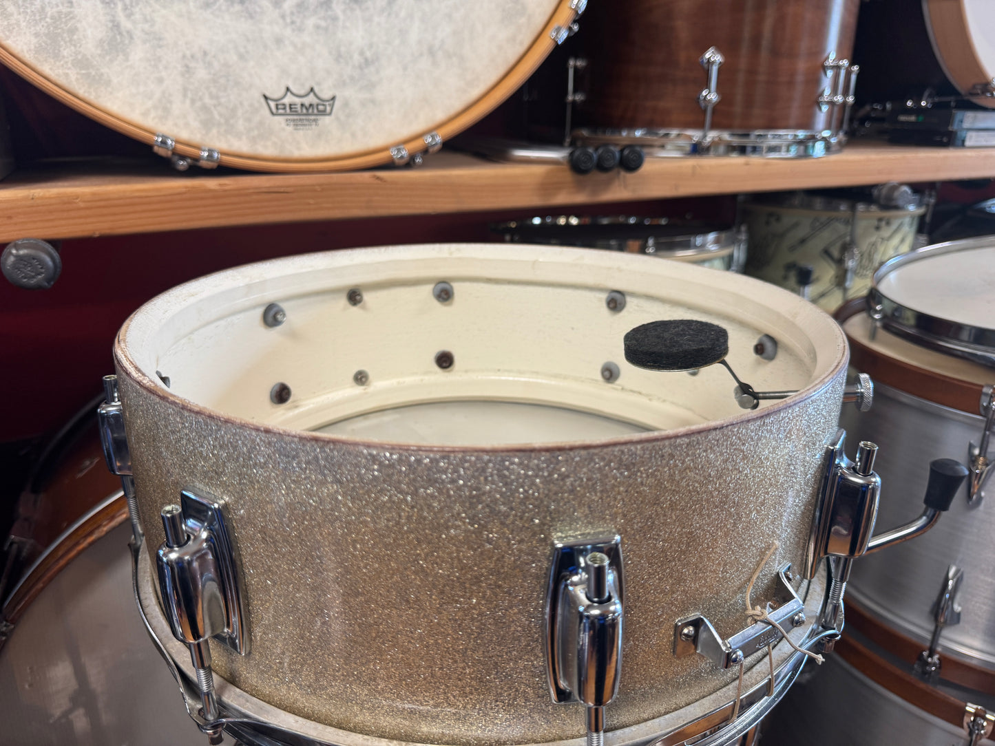 1968 Ludwig Standard Snare Drum 5.5"x14" in Silver Mist