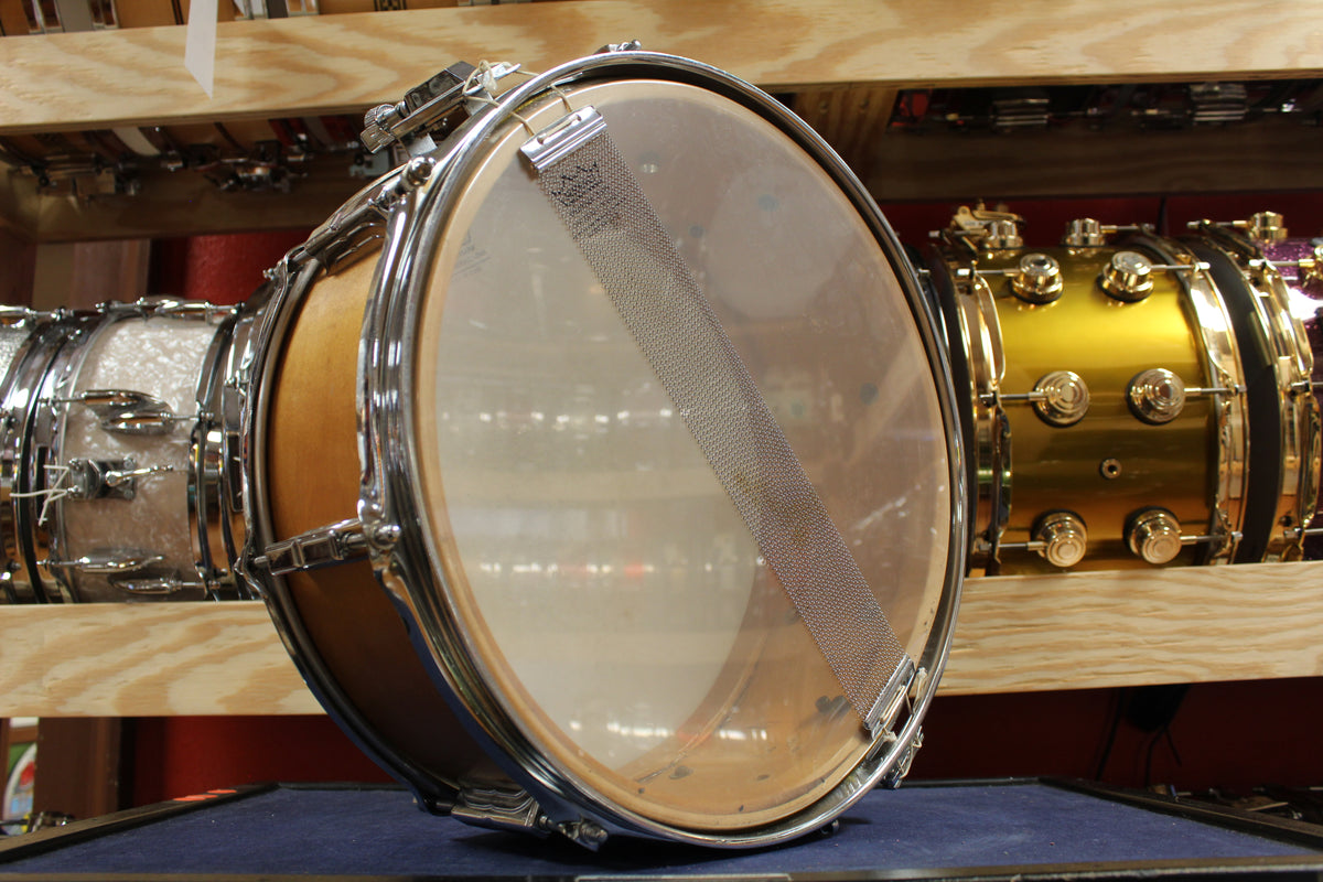 1960s Leedy 5.5x14 Snare Drum in Natural Finish