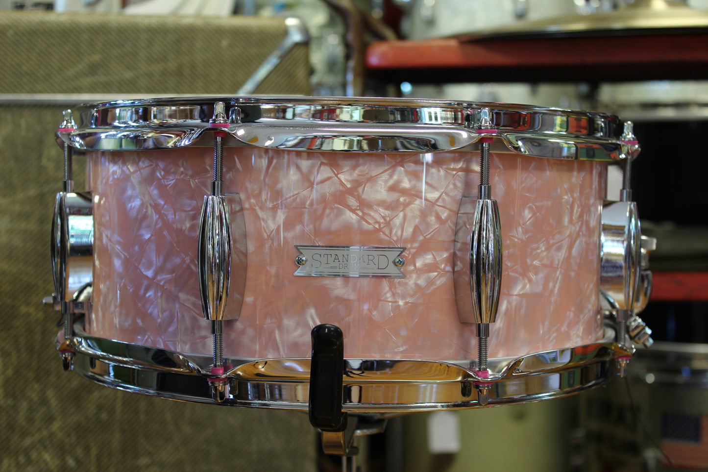 Standard Drum Company Rose Pearl 6x13 Mahogany Snare Drum
