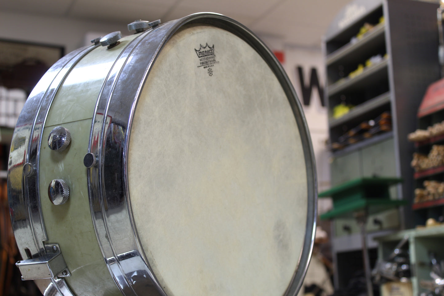 1950's Leedy & Ludwig Knob Tension Project 14x22 16x16 9x13 5.5x14 White Marine Pearl