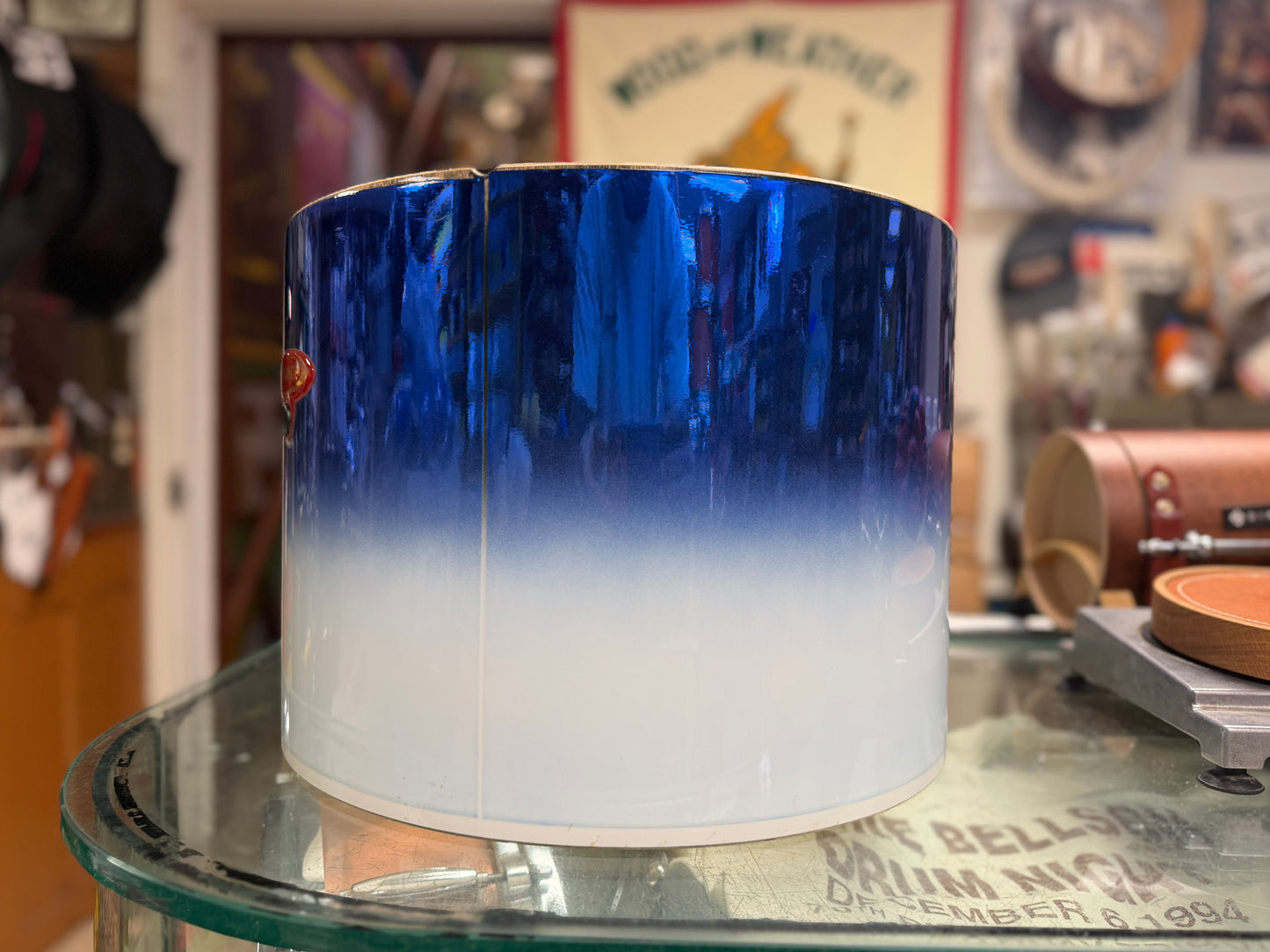 Andante Snare Drum Shell - White Blue Burst 10x14