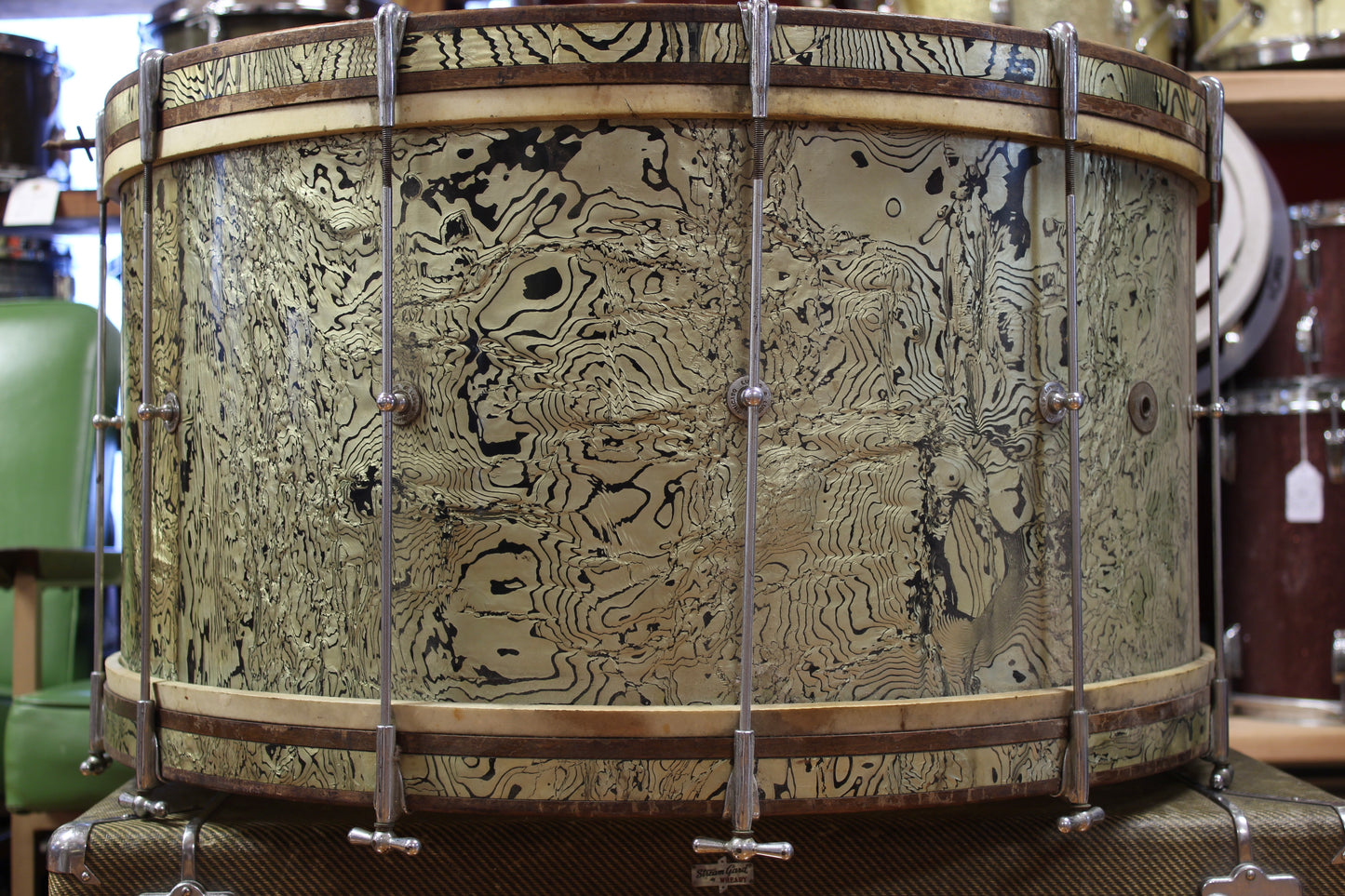 1935 Ludwig Abalone Pearl Outfit 14x28 6.5x14