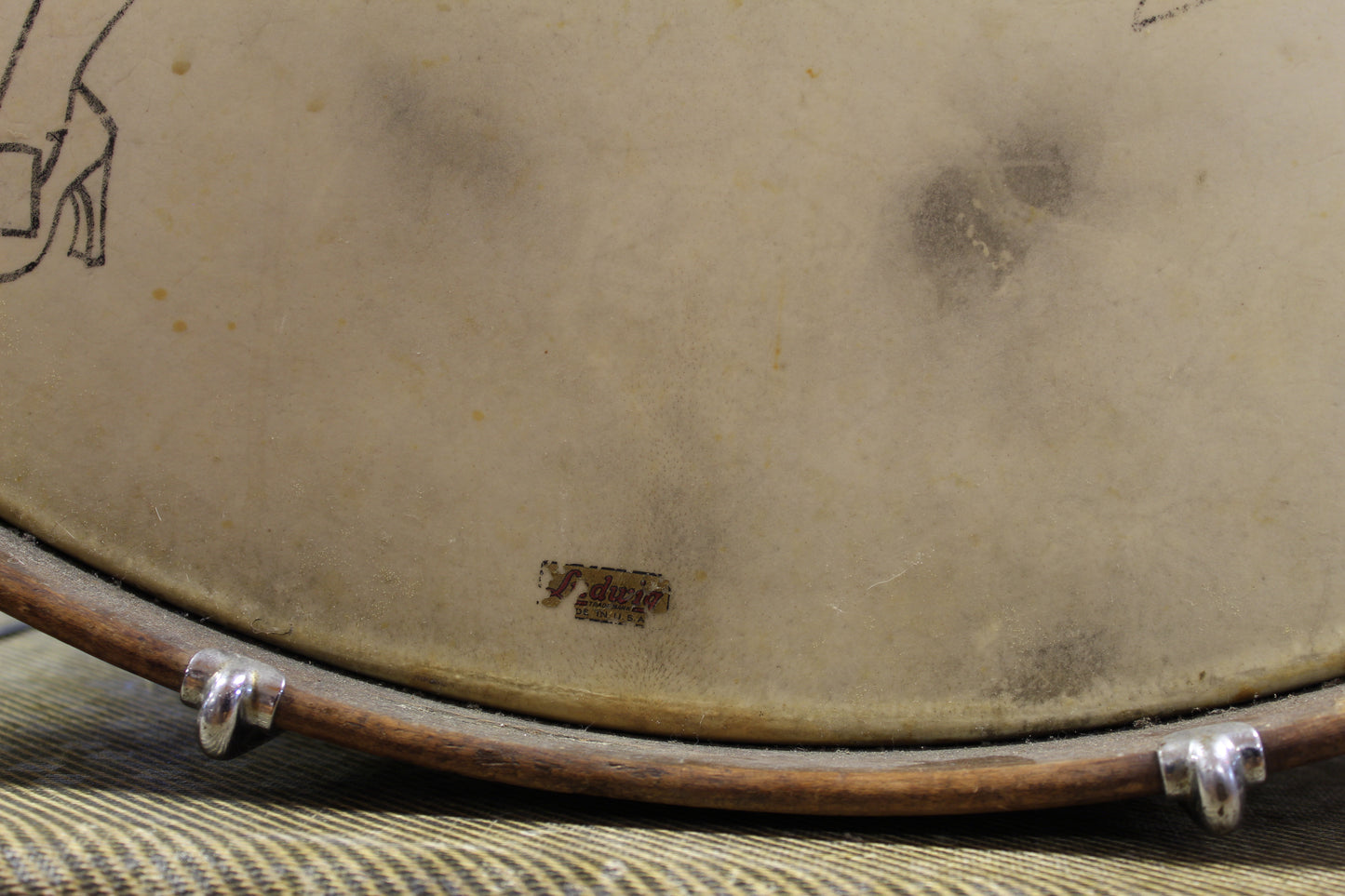 1935 Ludwig Abalone Pearl Outfit 14x28 6.5x14