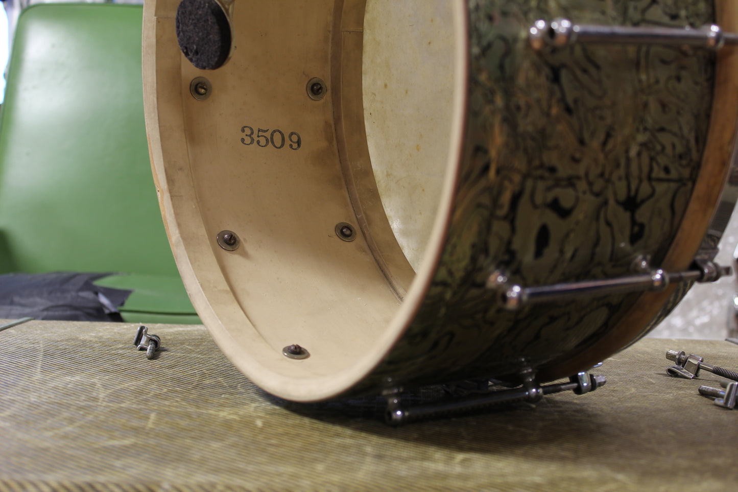 1935 Ludwig Abalone Pearl Outfit 14x28 6.5x14