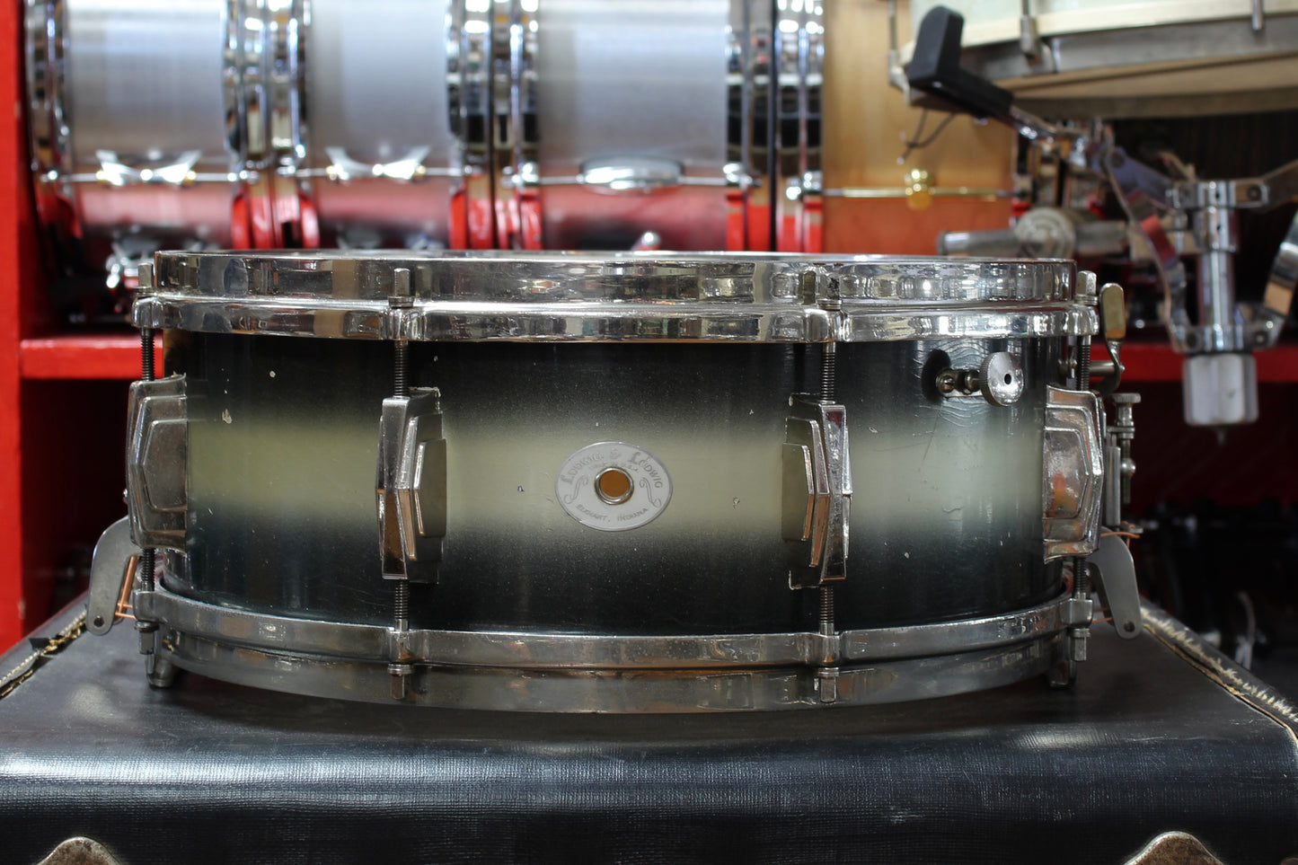 1947 Ludwig and Ludwig 5"x14" Snare Drum in Blue and Silver Duco
