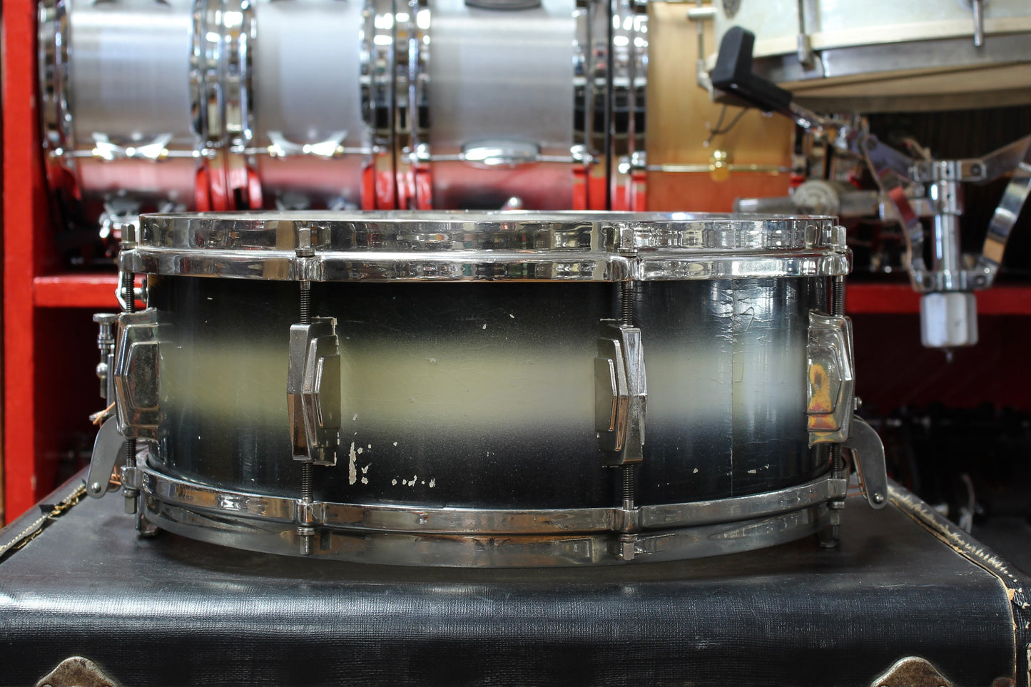 1947 Ludwig and Ludwig 5"x14" Snare Drum in Blue and Silver Duco