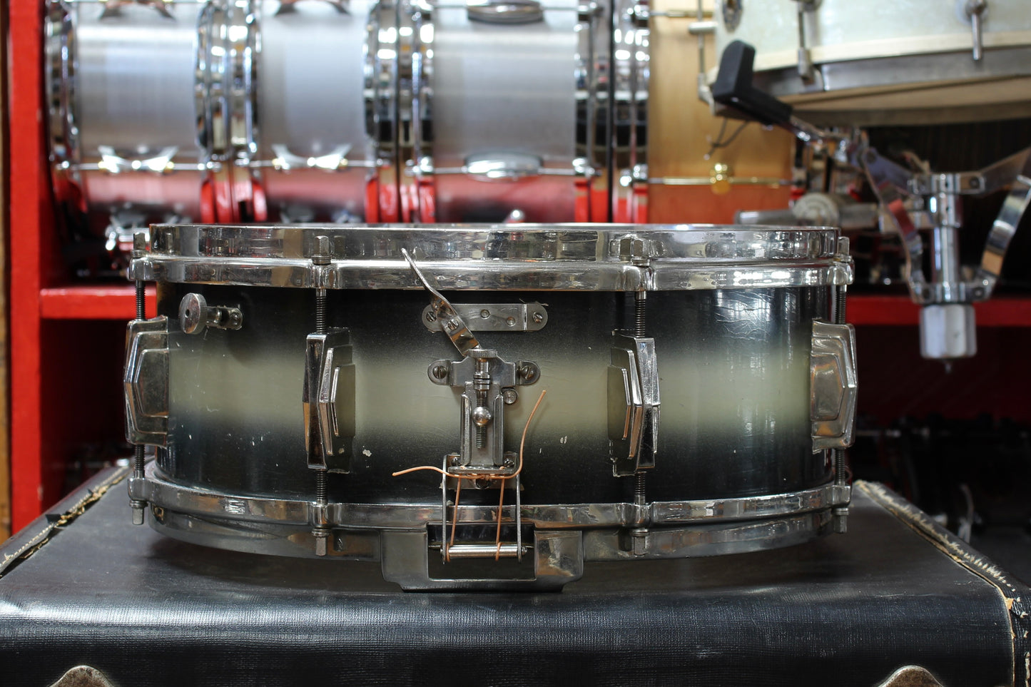 1947 Ludwig and Ludwig 5"x14" Snare Drum in Blue and Silver Duco