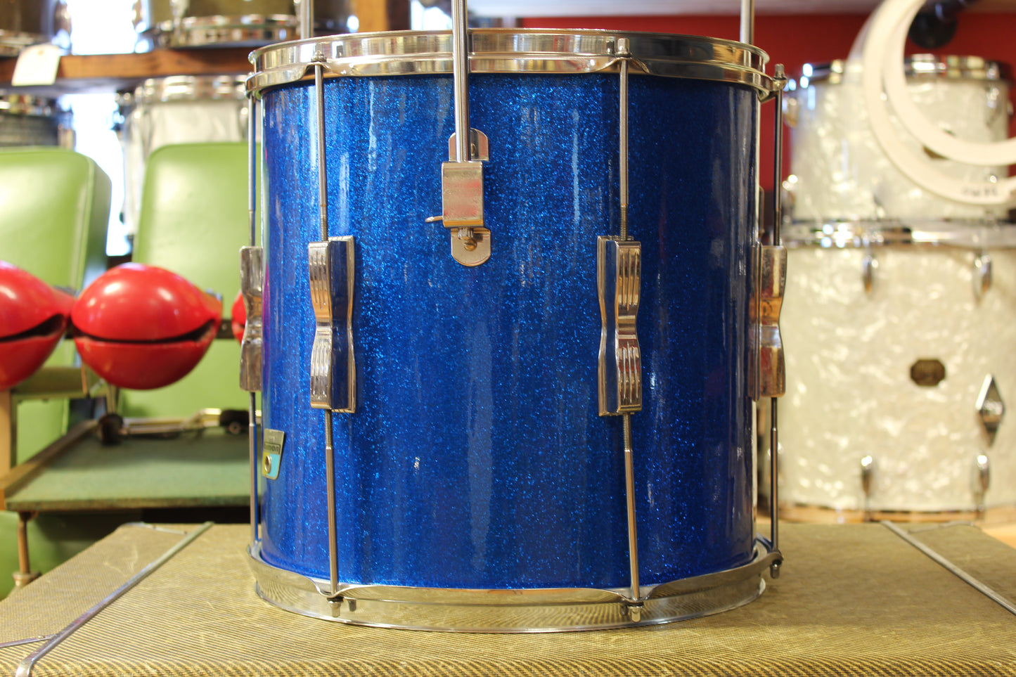 1969 Ludwig Club Date in Blue Sparkle 14x20 14x14 8x12
