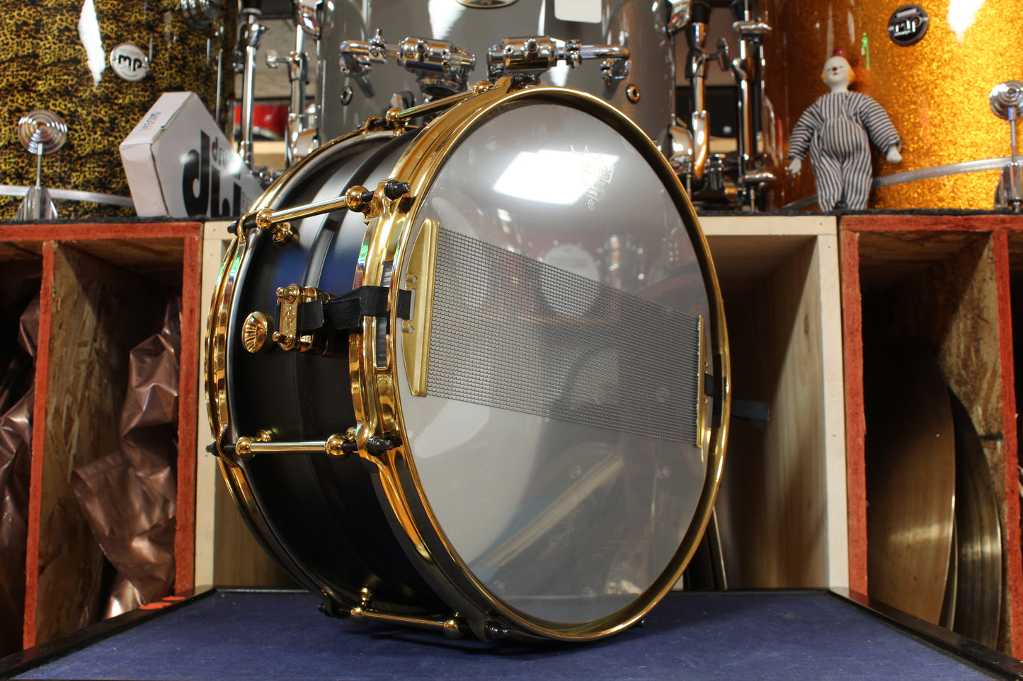 Dunnett Classic Drums 6.5x14 Model 2N Brass Snare Drum in Matte Black Tourbillon