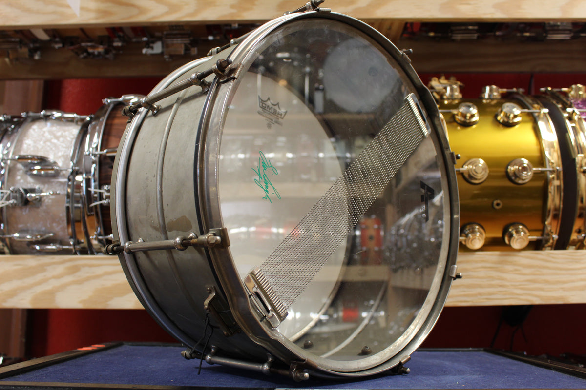 1930's Leedy Reliance 6.5"x14" Nickel over Brass 1-Piece Snare Drum