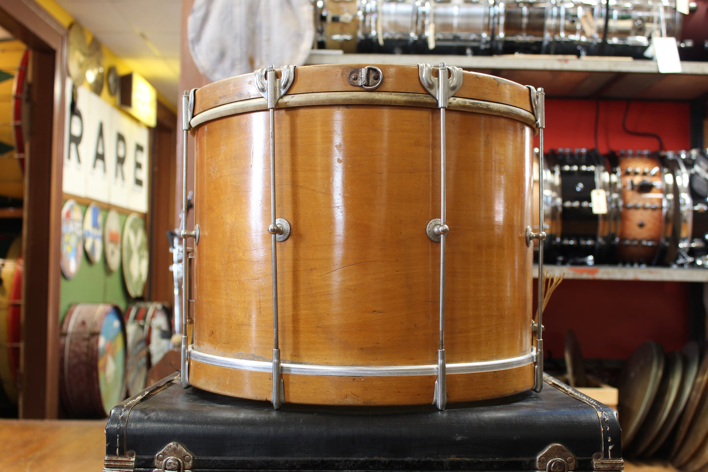 1930s George Stone and Sons 12x16 Marching Snare Drum in Natural Maple