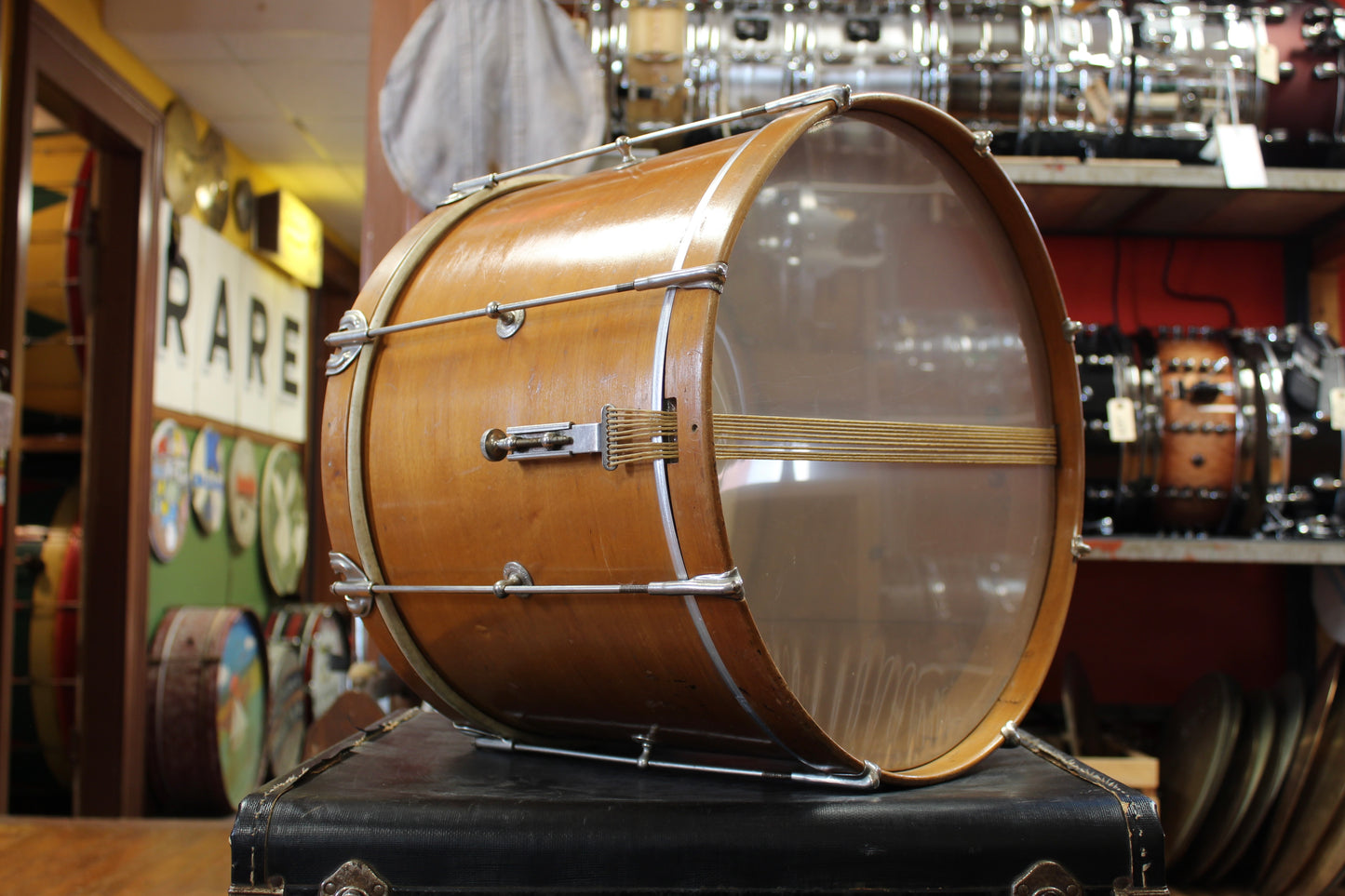 1930s George Stone and Sons 12x16 Marching Snare Drum in Natural Maple