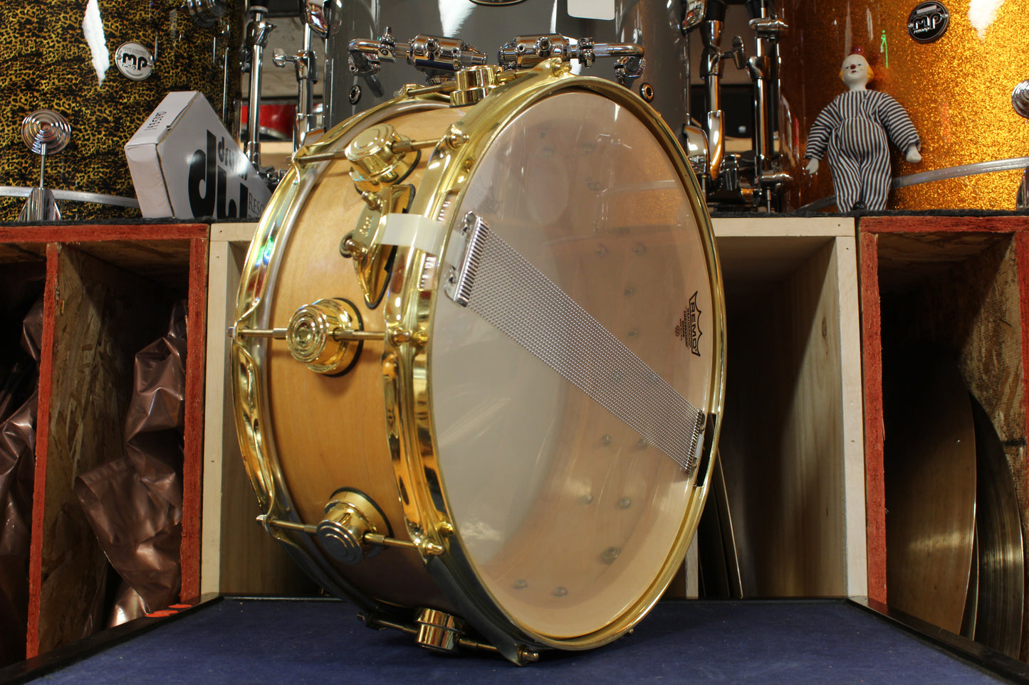 1998 DW Craviotto 5x14 Solid Shell Snare Drum in Satin Maple Finish