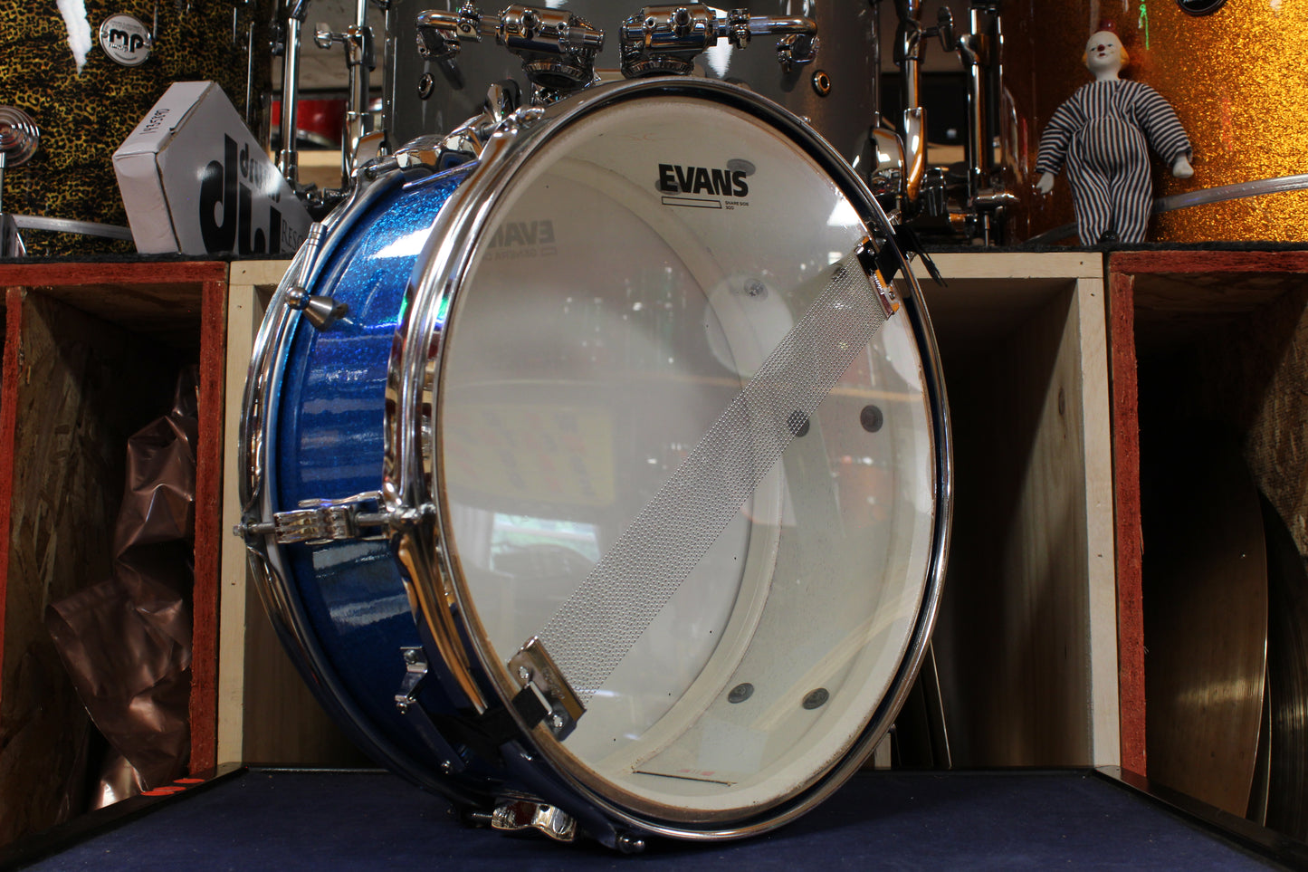 1960s Ludwig 5x14 Pioneer Snare Drum in Blue Sparkle
