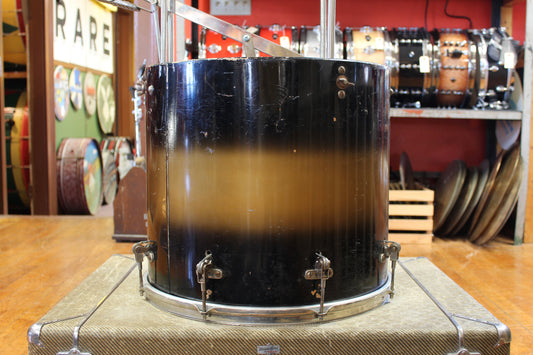 1940s/50s WFL 16x18 Pedal Tuned Tympani Floor Tom in Black and Gold Duco