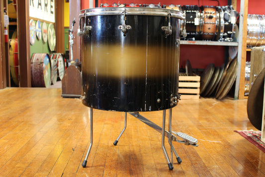 1940s/50s WFL 16x18 Pedal Tuned Tympani Floor Tom in Black and Gold Duco