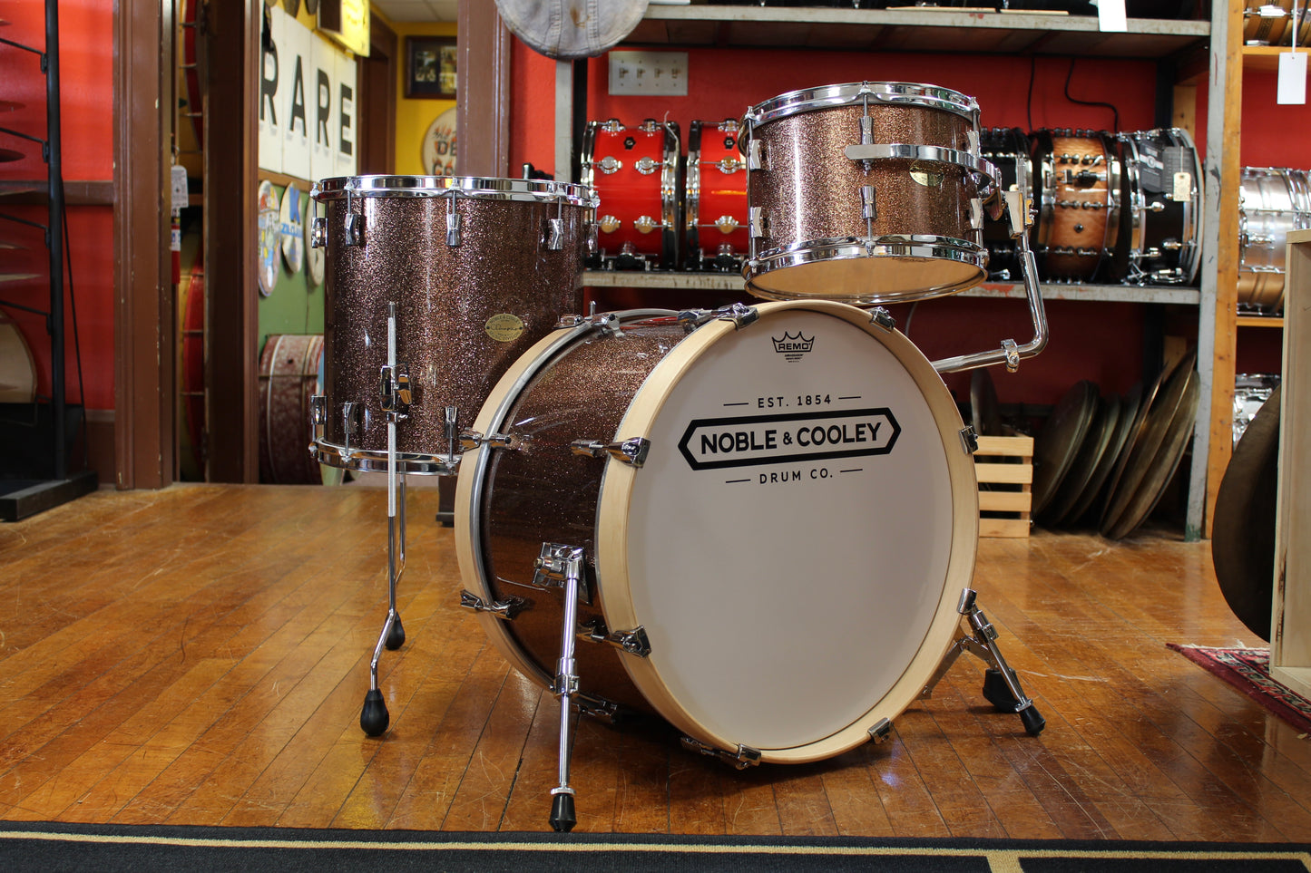 Noble & Cooley CD Maple Outfit in Rose Gold Sparkle 12x20 8x12 14x14
