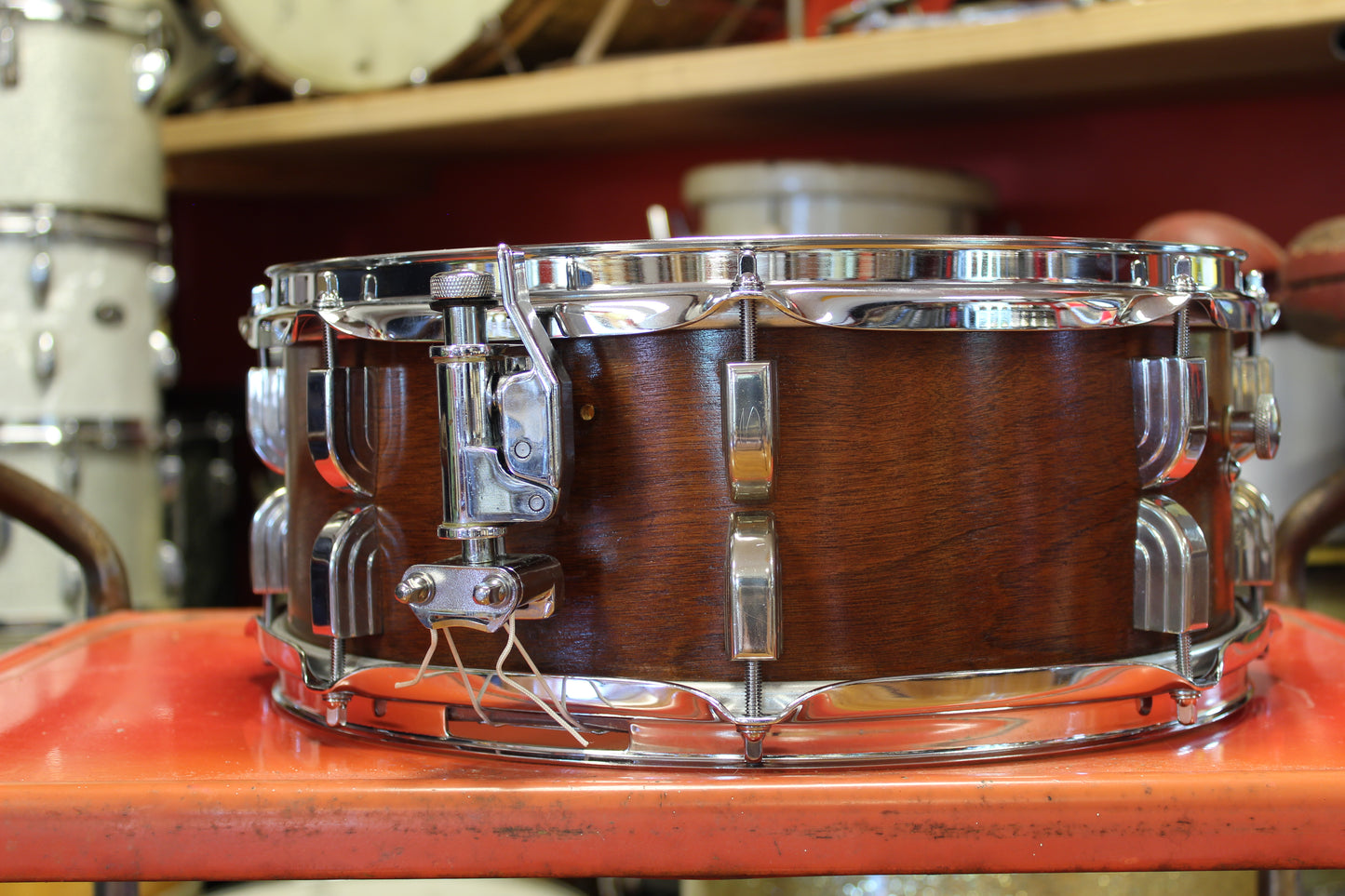 1960s Leedy Broadway 6.5"x14" in Natural Mahogany