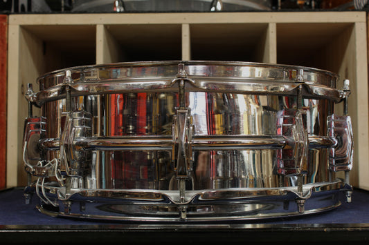 Late 1950s WFL "Super 400" 5x14 Chrome Over Brass Snare Drum