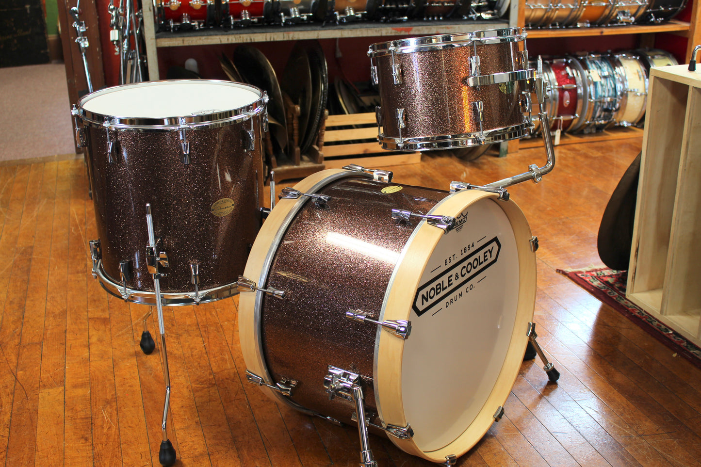 Noble & Cooley CD Maple Outfit in Rose Gold Sparkle 12x20 8x12 14x14