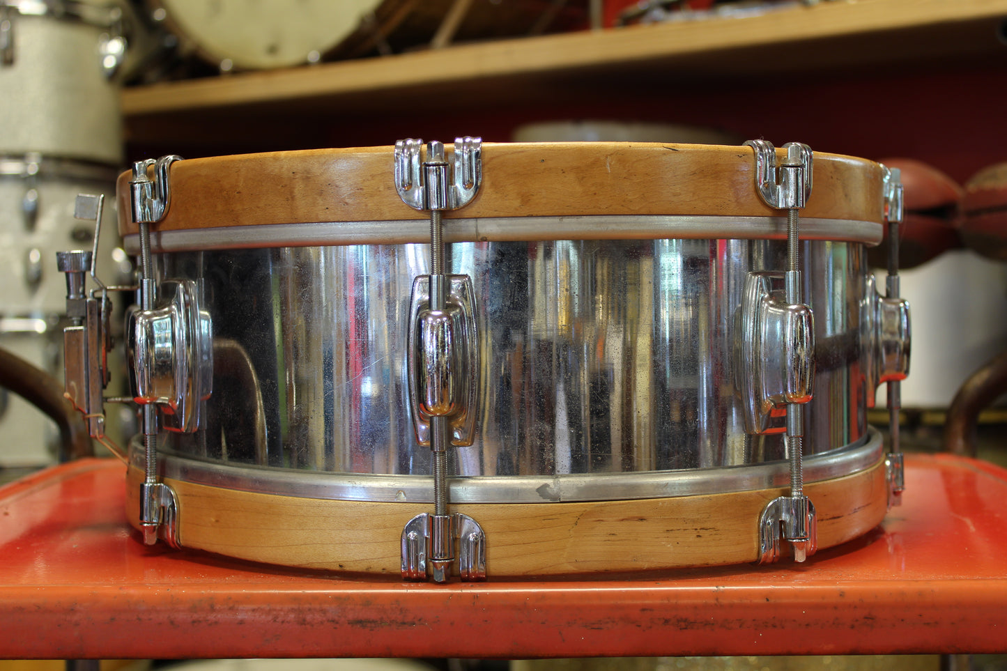 1970s Ludwig Standard S-101 5x14 Chrome Snare Drum