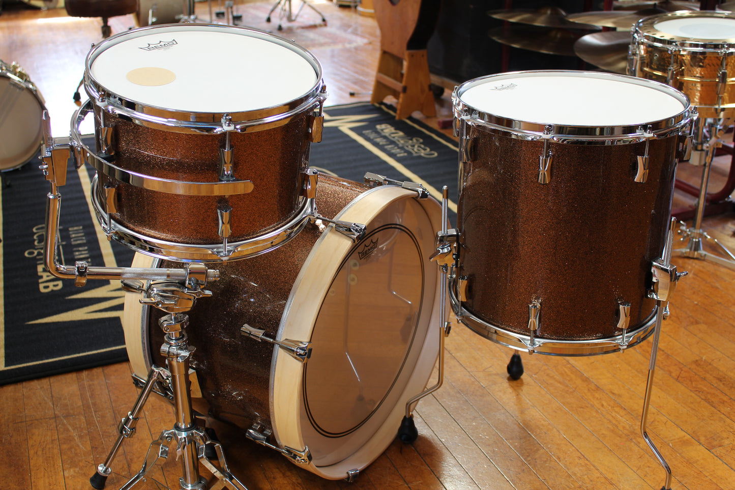 Noble & Cooley CD Maple Outfit in Rose Gold Sparkle 12x20 8x12 14x14