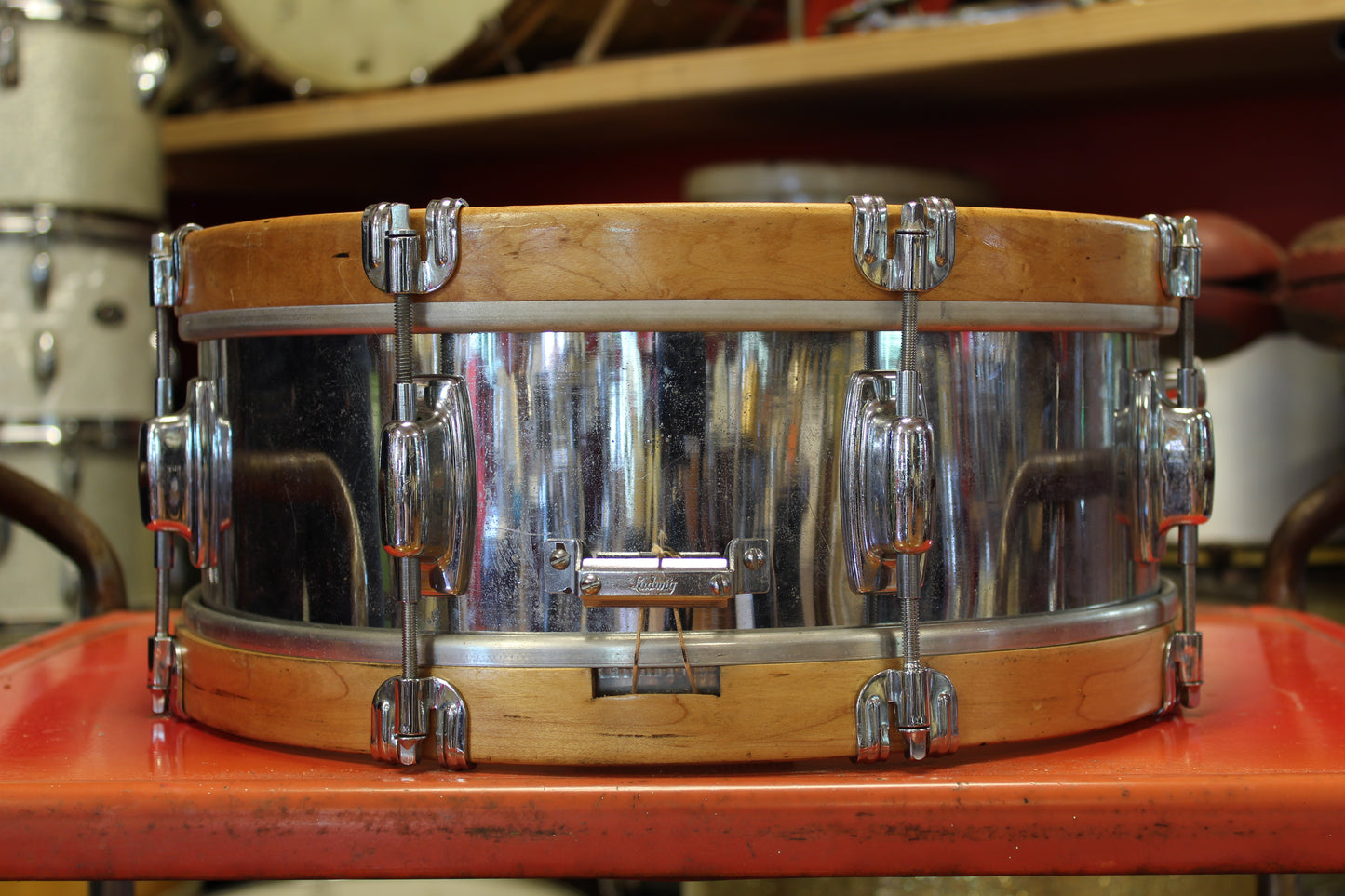 1970s Ludwig Standard S-101 5x14 Chrome Snare Drum