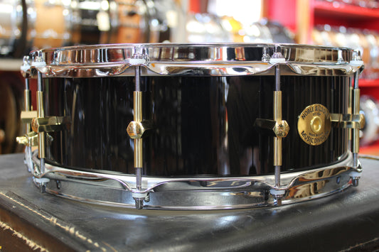Noble & Cooley Solid Shell 4.75x14 Maple Snare Drum in Black Gloss