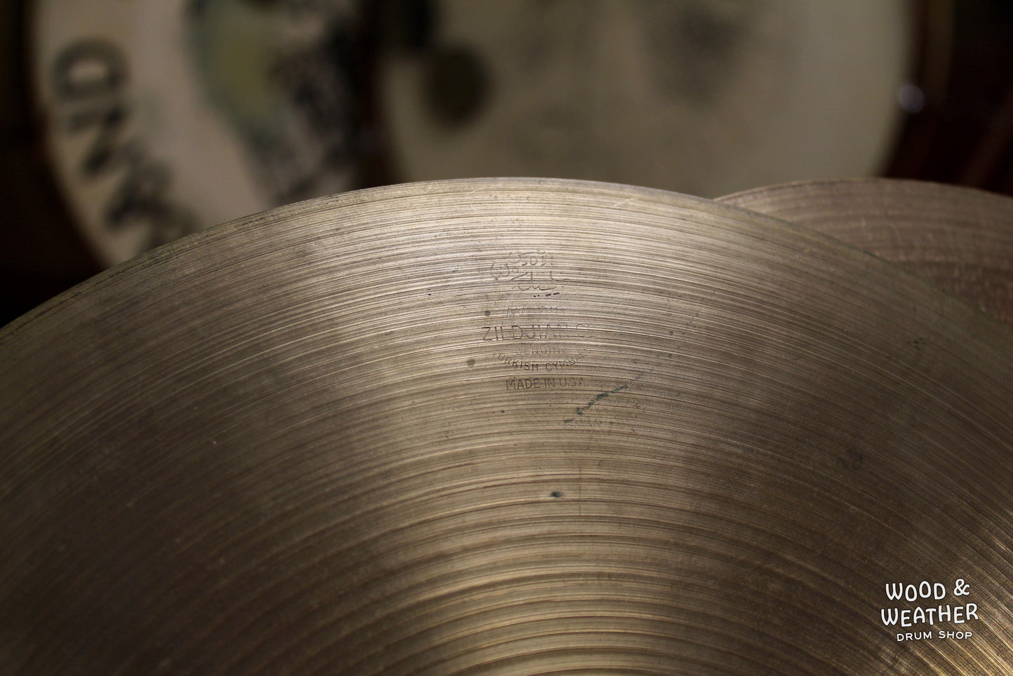 1950s A. Zildjian 14" Small Stamp Hi-Hat Cymbals 740/780g