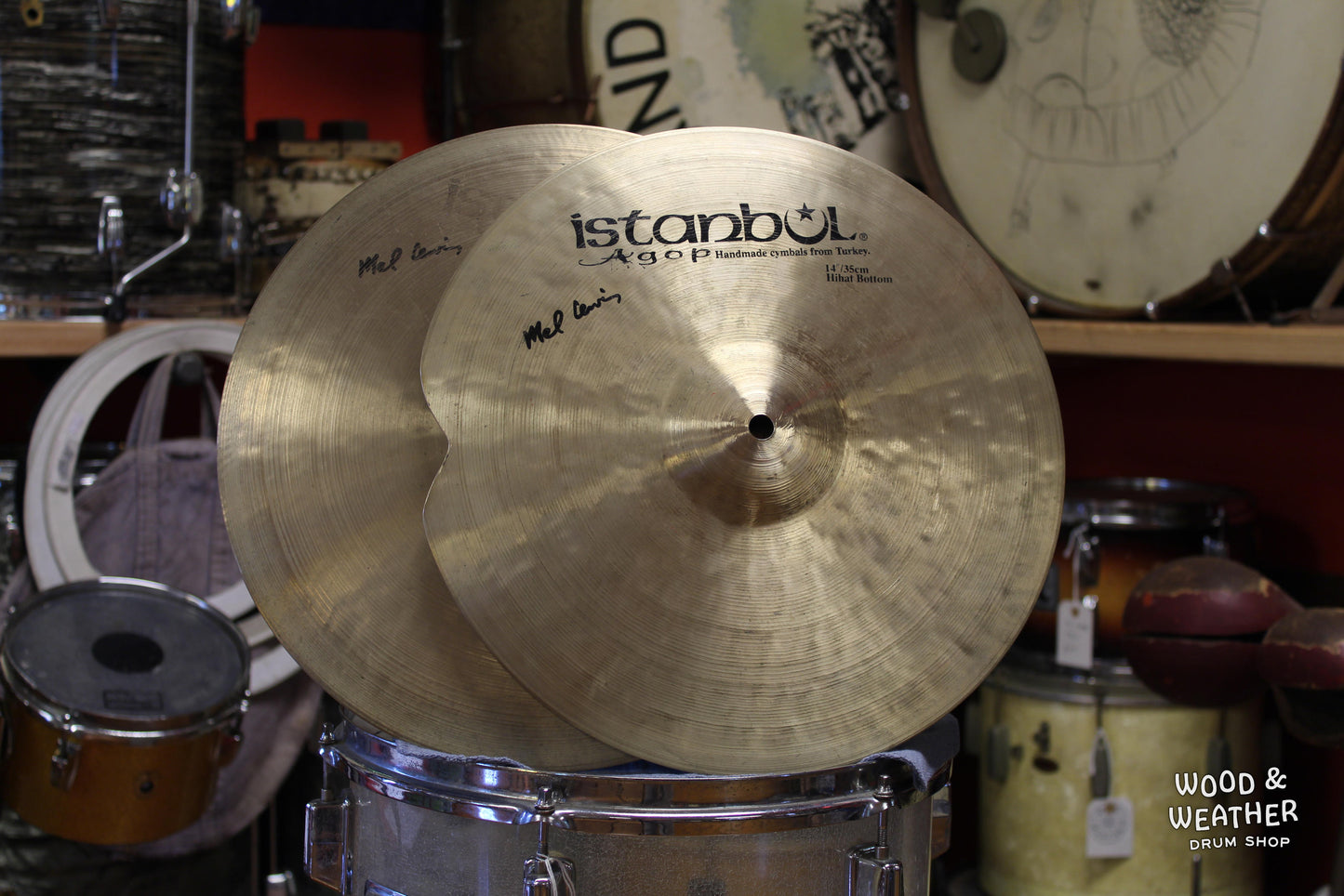 Used Istanbul Agop 14" Mel Lewis Hi-Hat Cymbals 844/1025g