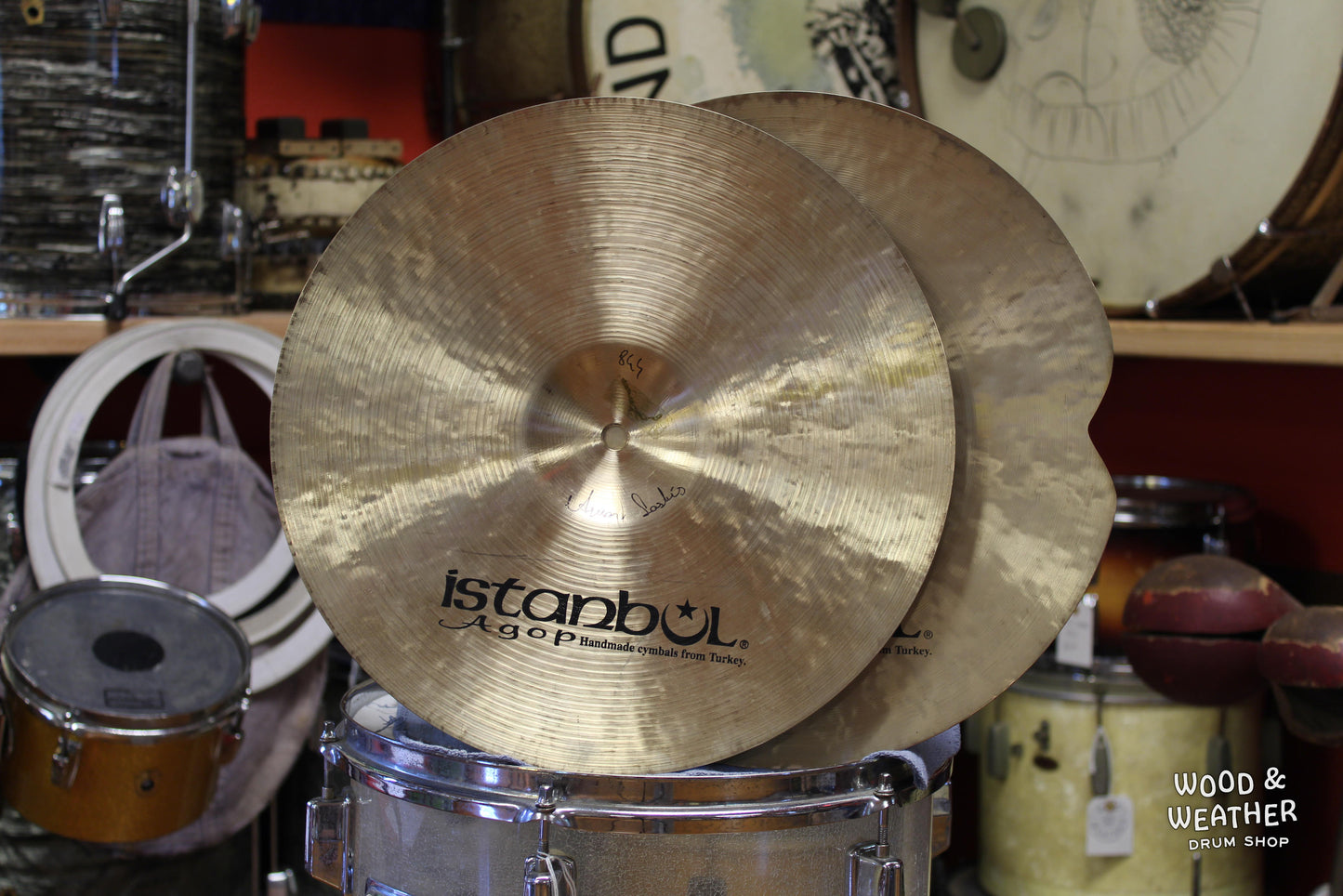 Used Istanbul Agop 14" Mel Lewis Hi-Hat Cymbals 844/1025g