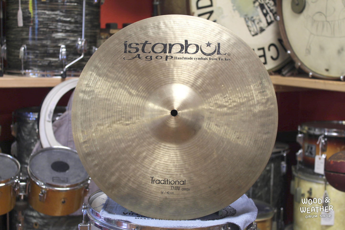 Used Istanbul Agop 16" Traditional Thin Crash Cymbal 901g