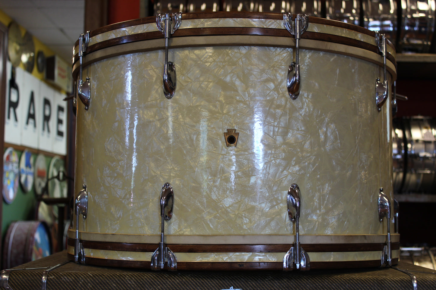 1940s WFL Classic Professional Outfit in White Marine Pearl 14x26 16x16 9x13 7x14