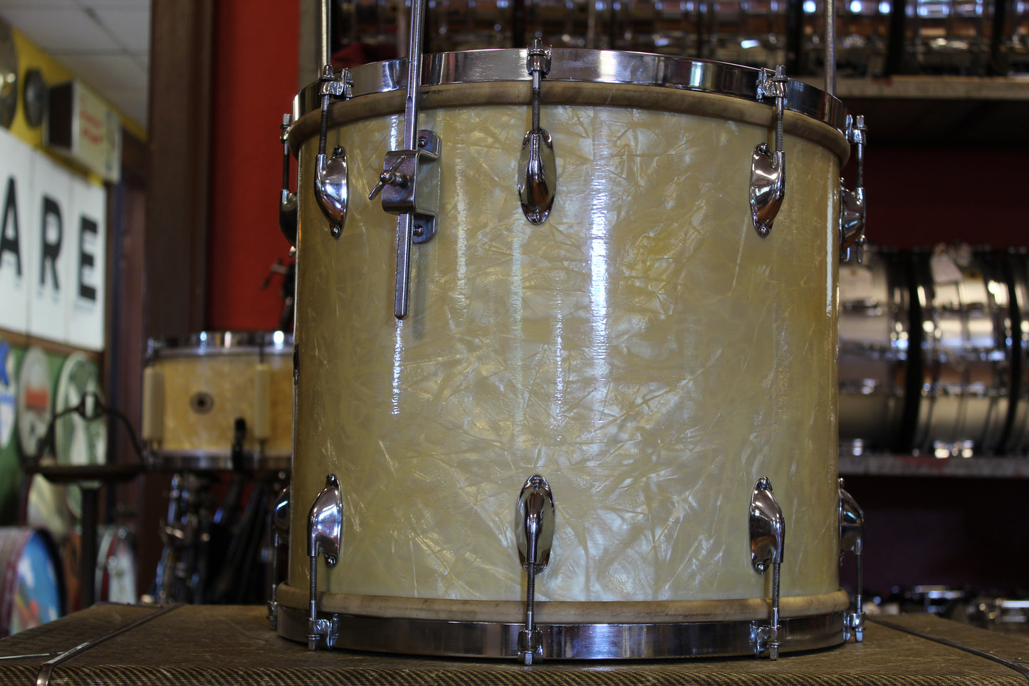 1940s WFL Classic Professional Outfit in White Marine Pearl 14x26 16x16 9x13 7x14