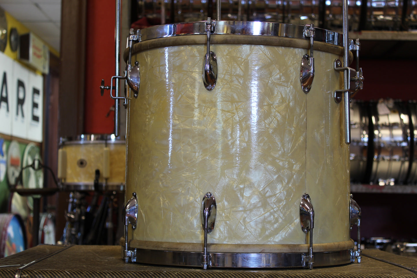 1940s WFL Classic Professional Outfit in White Marine Pearl 14x26 16x16 9x13 7x14